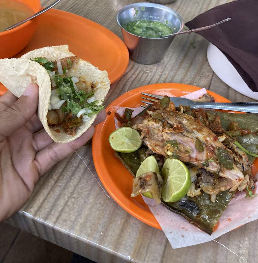 A taco de barbacoa